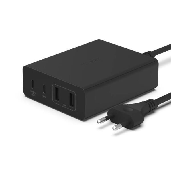  מטען קיר Belkin BoostCharge Pro ארבע יציאות 108 W USB-C ו-USB-A לטעינה מהירה Belkin WCH010vfBK 