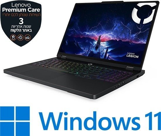  מחשב נייד Lenovo Legion Pro 5 16IRX10 16″ i9-14900HX/32G/1TSSD/RT5050/11H/3YP 