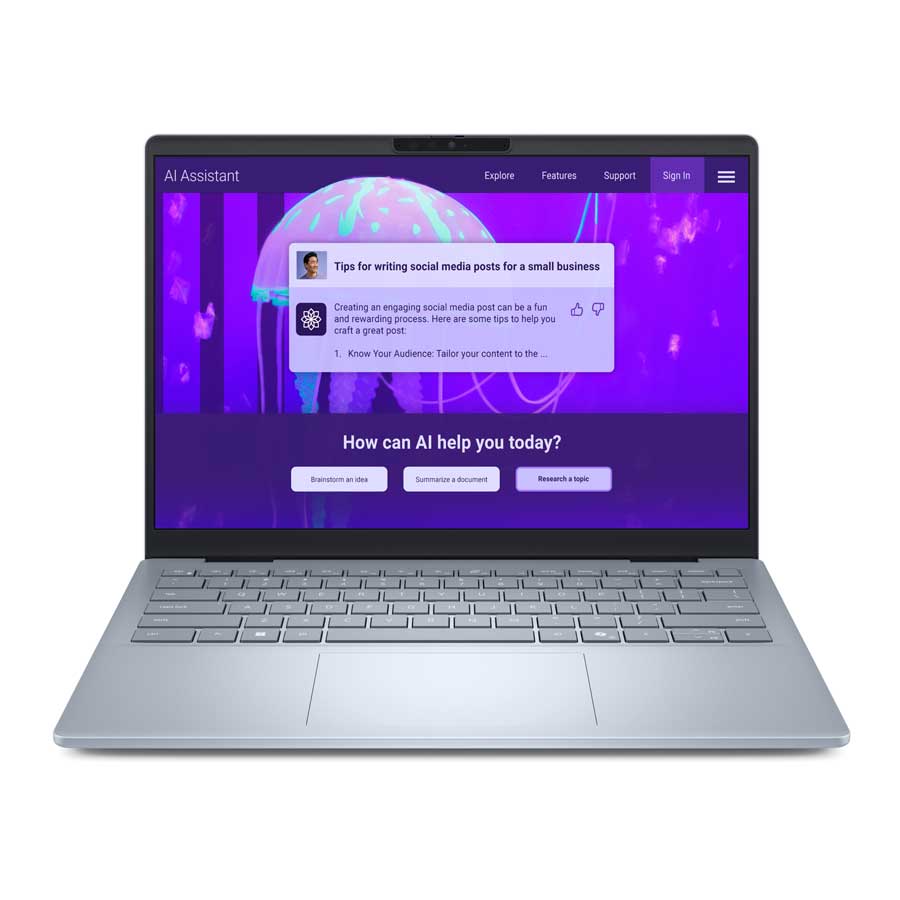 מחשב נייד Dell 14 Plus DB14250 14.0" TOUCH /Ultra 7 256V/16GB/1TB//Intel Arc/FP/BLK/WIFI/4C/W11Pro/3YOS 