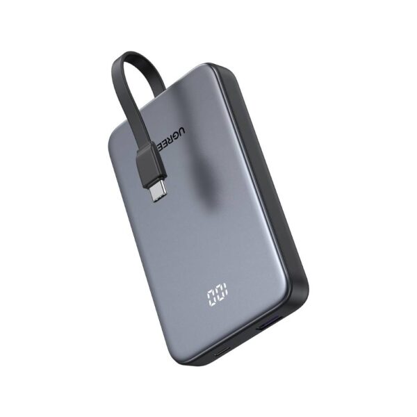  סוללת גיבוי UGREEN 10000mAh 22.5W עם כבל USB-C מובנה UGREEN PB526 75161B 