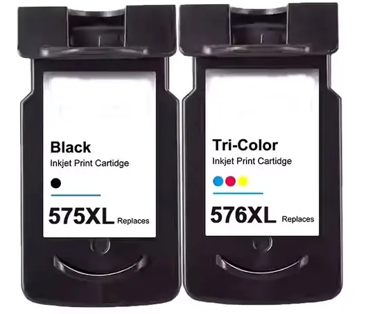 סט ראשי דיו תואמים CANON 575XL 576XL (כמות בצבע 300 דפים, כמות בשחור 400 דפים)  