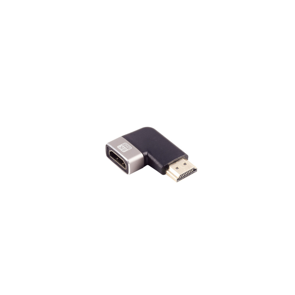  מתאם HDMI-A זוויתי שמאלה 90° מבית S-impuls | תמיכה מלאה ב-8K60Hz ו-4K120Hz 
