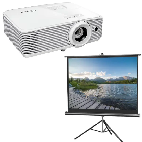 מארז חסכון מקרן Optoma EH401 ומסך הקרנה תלת רגל 180X180 במחיר מיוחד 