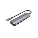  H1107B - מפצל USB-C לUSB עם טעינה UNITEK 
