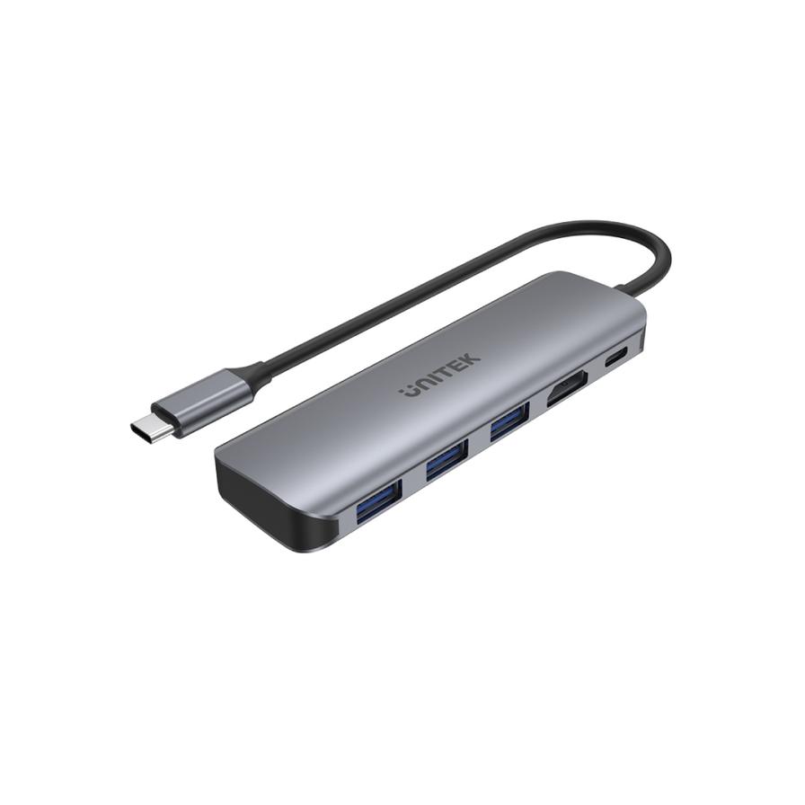  H1107E - מתאם USB-C - מידע, טעינה ותצוגה - 1 ב-5 