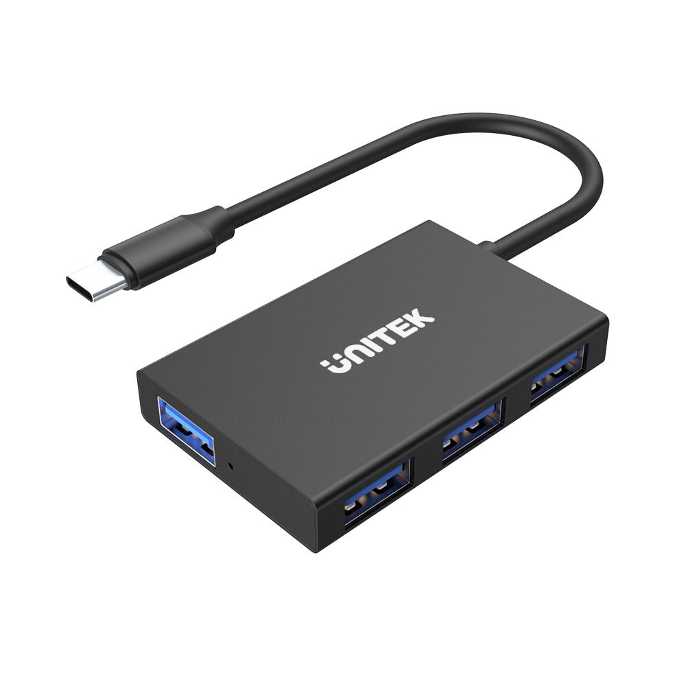  H1302A - מפצל 4 כניסות ב-1 בחיבור UNITEK USB-C