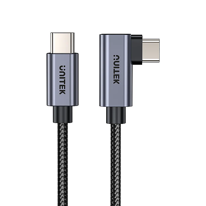  C14123BK-3M - כבל זוויתי 90 מעלות בחיבור USB-C זכר-זכר 100W באורך 3 מטר 