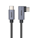  C14123BK-5M - כבל זוויתי 90 מעלות בחיבור USB-C זכר-זכר 100W באורך 5 מטר 