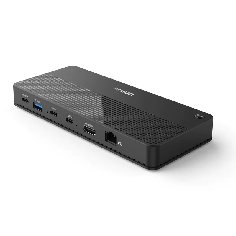 D1077A - תחנת עגינה 4K בחיבור USB-C עם KVM מובנה UNITEK