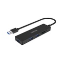  uHUB Q4 מפצל 3 פורט וקורא כרטיסים UNITEK USB A 