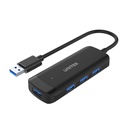  מפצל uHUB Q4 4 Ports Powered USB 3.0 Hub UNITEK with 150cm Long Cable H1111E 