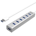  Y-3090 - מפצל ל-7 פורט USB 3.0 עשוי אלומיניום 