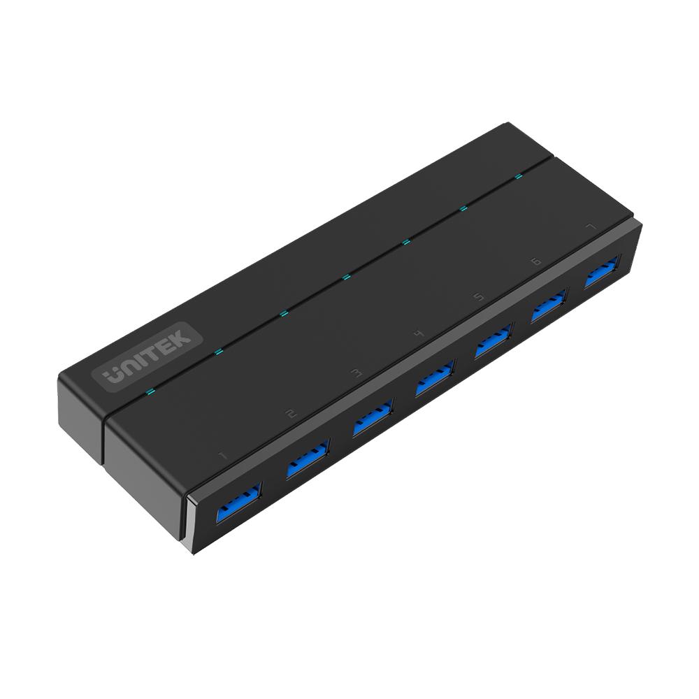  Y-3184 - מפצל USB 3.0 7 PORT כולל ספק UNITEK
