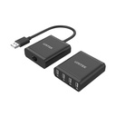  Y-2516 - מאריך אות USB על גבי כבל רשת + 4 כניסות USB 2.0 