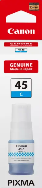 בקבוק דיו כחול מקורי CANON GI-45C (3,000 דפים) 