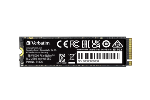 כונן פנימי VERBATIM VI5000 PCIE4 NVME M.2 SSD 1TB 
