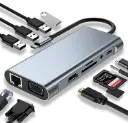 תחנת עגינה ומפצל USB C Type C Hub 11 In 1