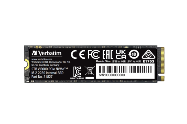כונן פנימי VERBATIM VI5000 PCIE4 NVME M.2 SSD 2TB 