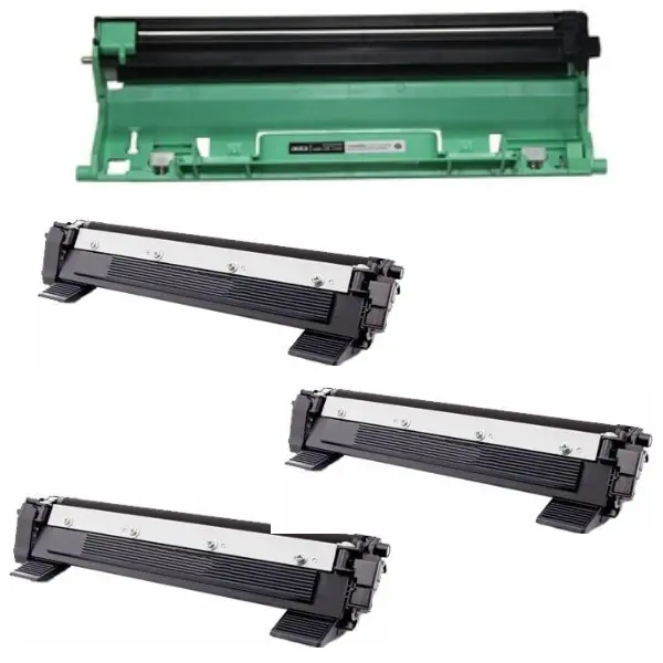 מארז חסכון 3 טונרים תואמים Brother TN-1050 סה"כ (3,000 דפים) + תוף תואם DR-1050
