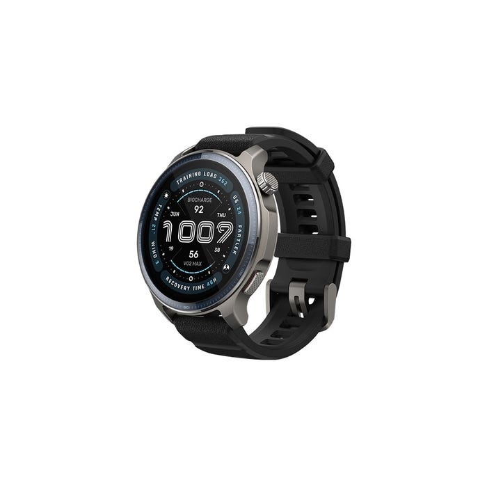  שעון חכם Amazfit דגם Balance 2 בצבע שחור, רצועה נוספת בצע אדום באריזה 