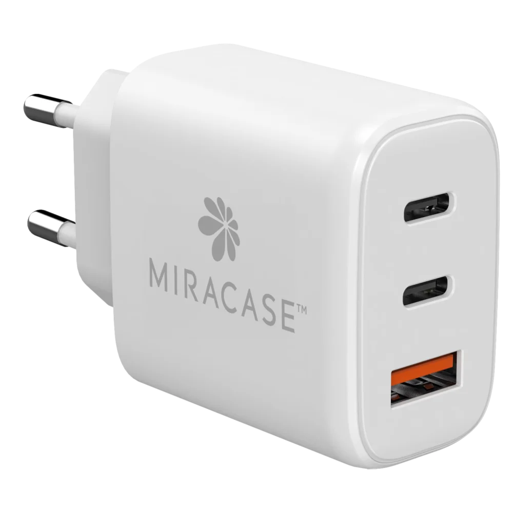 מטען קיר לבן דגם MWCM65PD הכולל כבל מבית MIRACASE