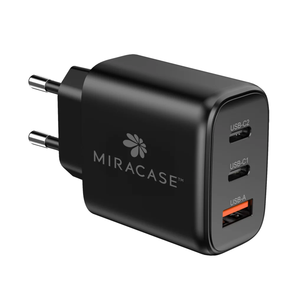מטען קיר שחור דגם MWCM65PD הכולל כבל מבית MIRACASE