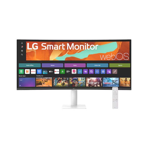  מסך מחשב קעור ''34 Smart Monitor, WQHD תוצרת LG דגם: 34U601SA-W 