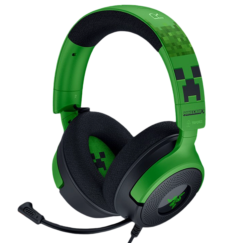 Razer Kraken V4 X Minecraft Edition – אוזניות גיימינג חוטיות