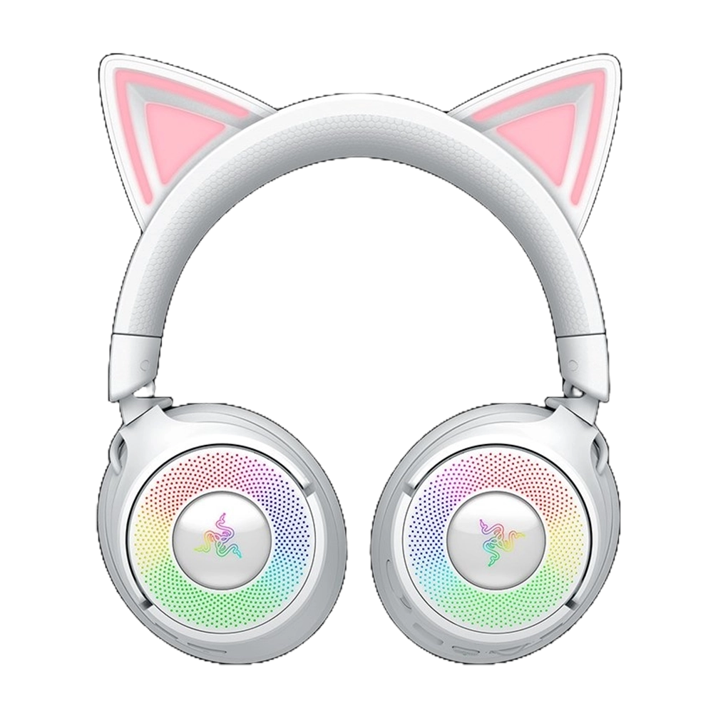 RAZER KRAKEN KITTY V3 – אוזניות גיימינג אלחוטיות לבן