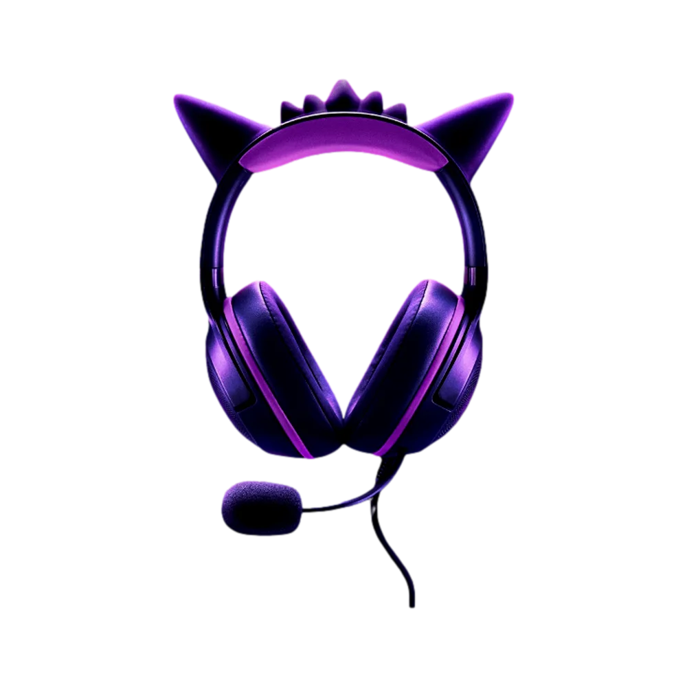 אוזניות גיימינג חוטיות דגם Kraken Kitty V2 Gengar Edition מבית Razer
