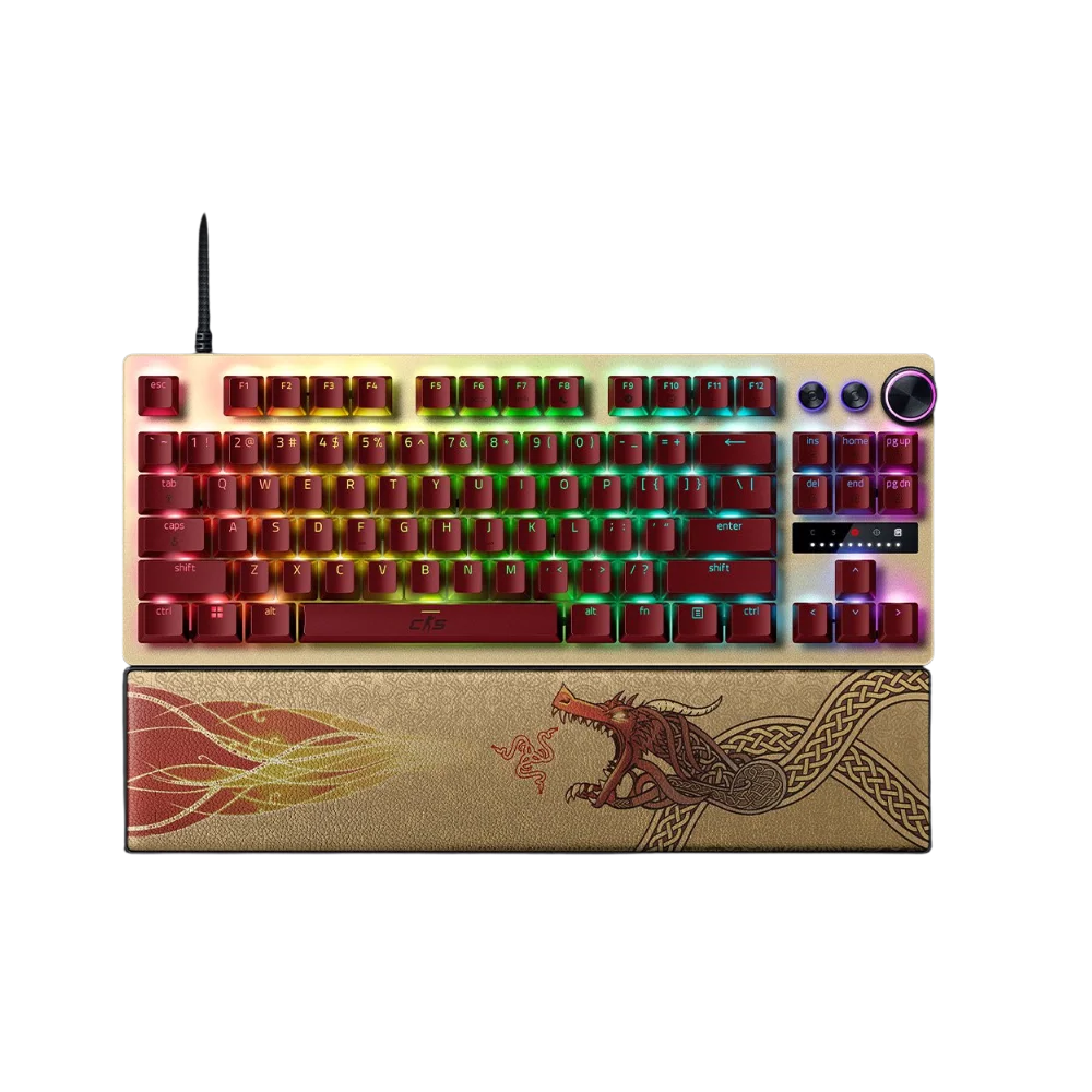 מקלדת גיימינג חוטית דגם Huntsman V3 Pro Tenkeyless Counter Strike 2 Edition מבית Razer