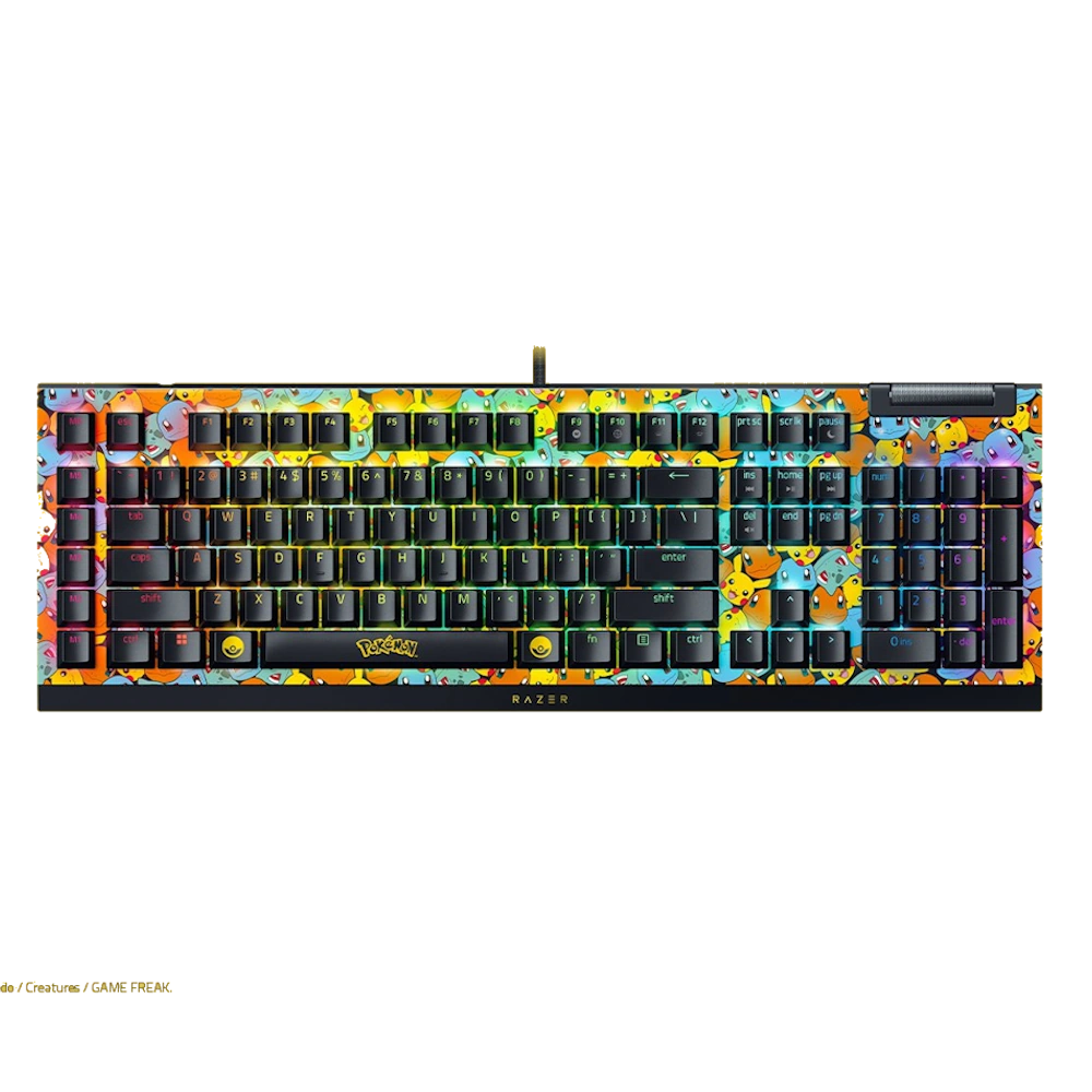 מקלדת מכאנית RAZER BLACKWIDOW V4 X Pokémon Edition
