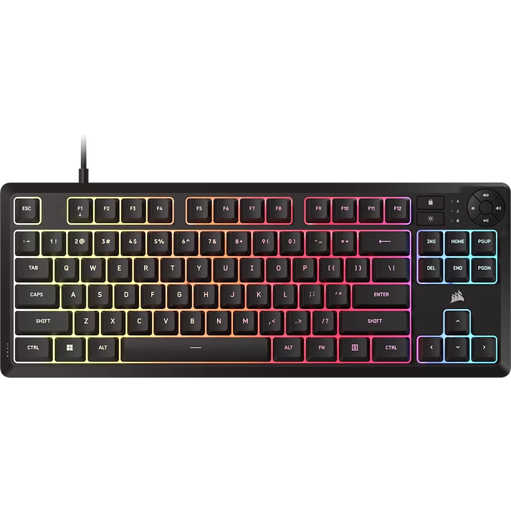 מקלדת Corsair K55 Core TKL RGB – שחור