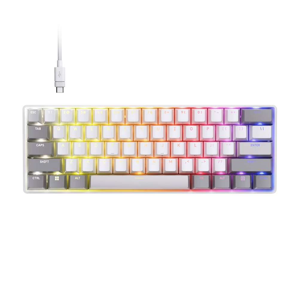 מקלדת גיימינג חוטית דגם CLIPPER PRO MINI 60 Hall Effect בצבע לבן מבית Corsair