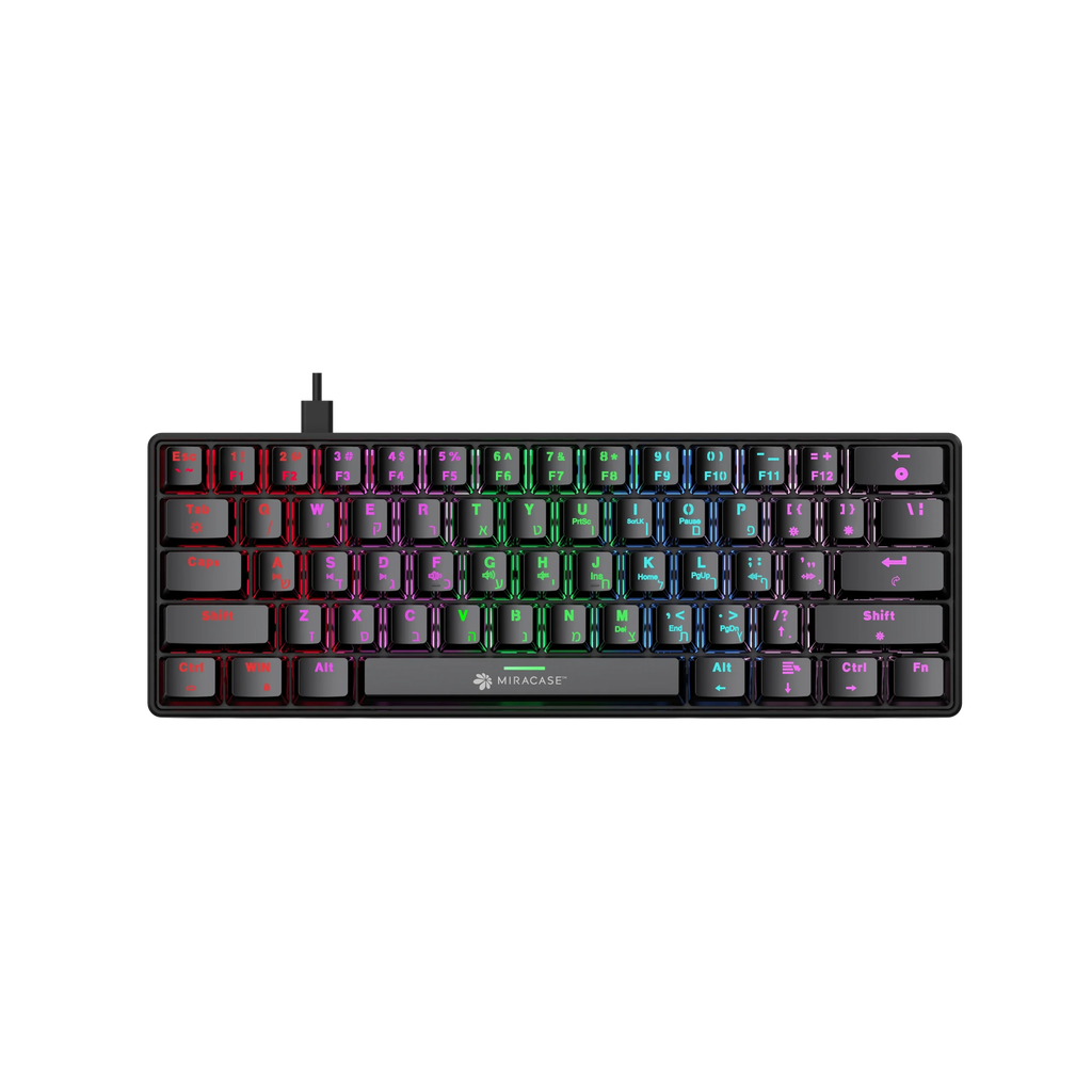 מקלדת מכנית חוטית MMCK100 עם תאורת RGB מבית Miracase