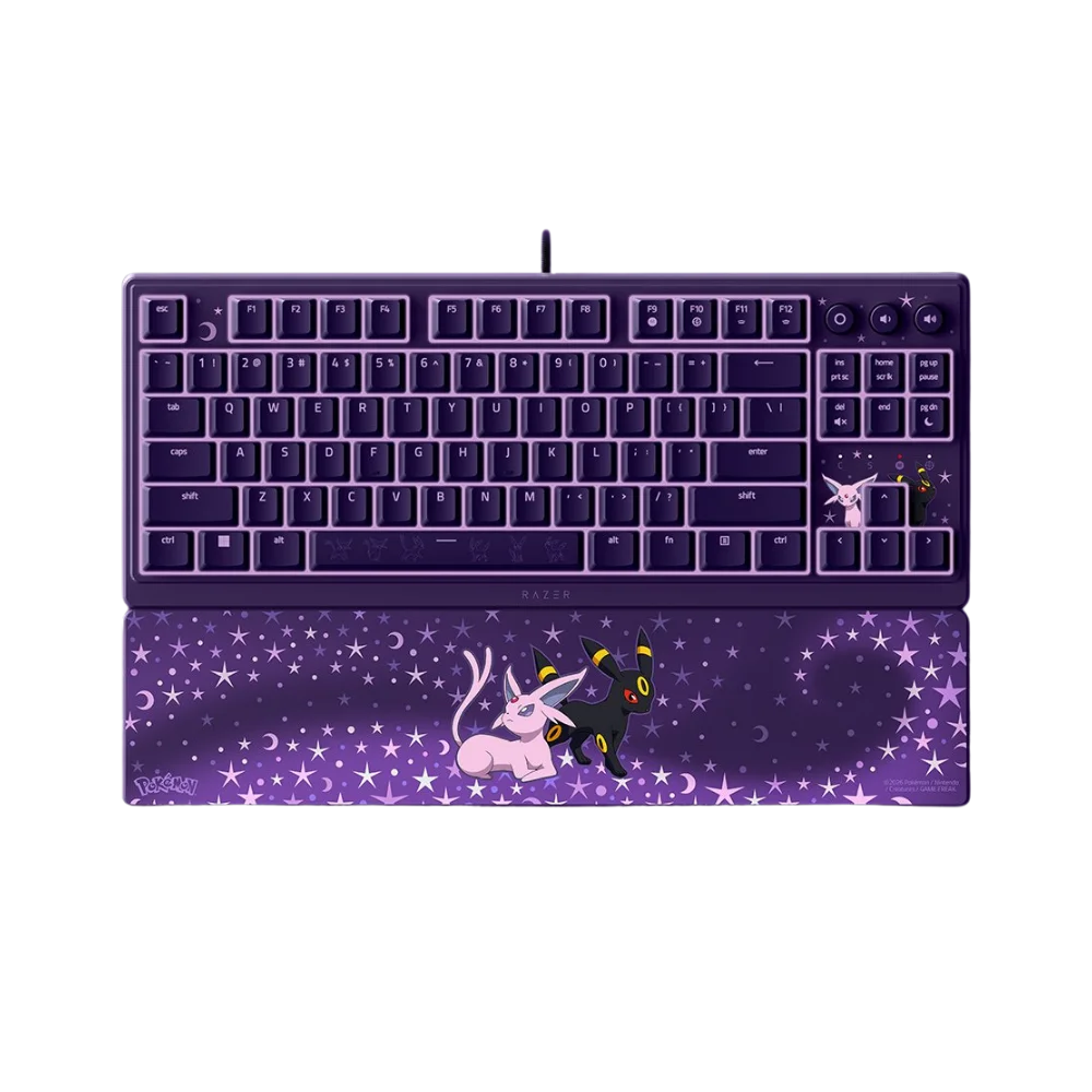 מקלדת גיימינג דגם Ornata V3 Tenkeyless - Espeon & Umbreon Edition מבית Razer
