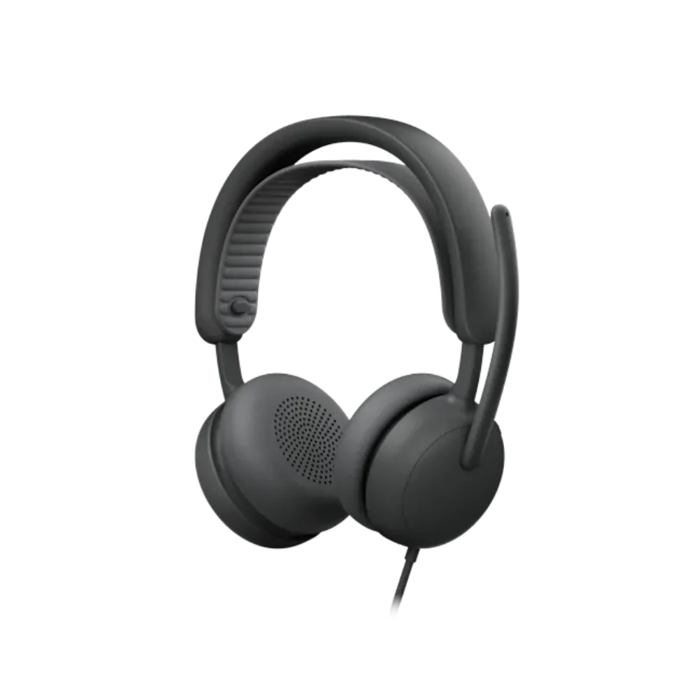 אוזניות חוטיות דגם Zone Wired 2 בצבע אפור מבית Logitech