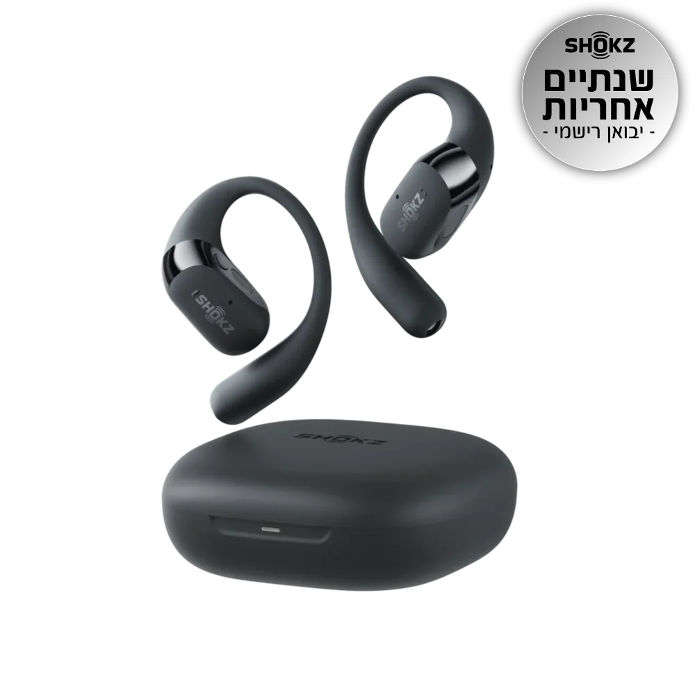 אוזניות אלחוטיות +Shokz OPENFIT 2 שחור