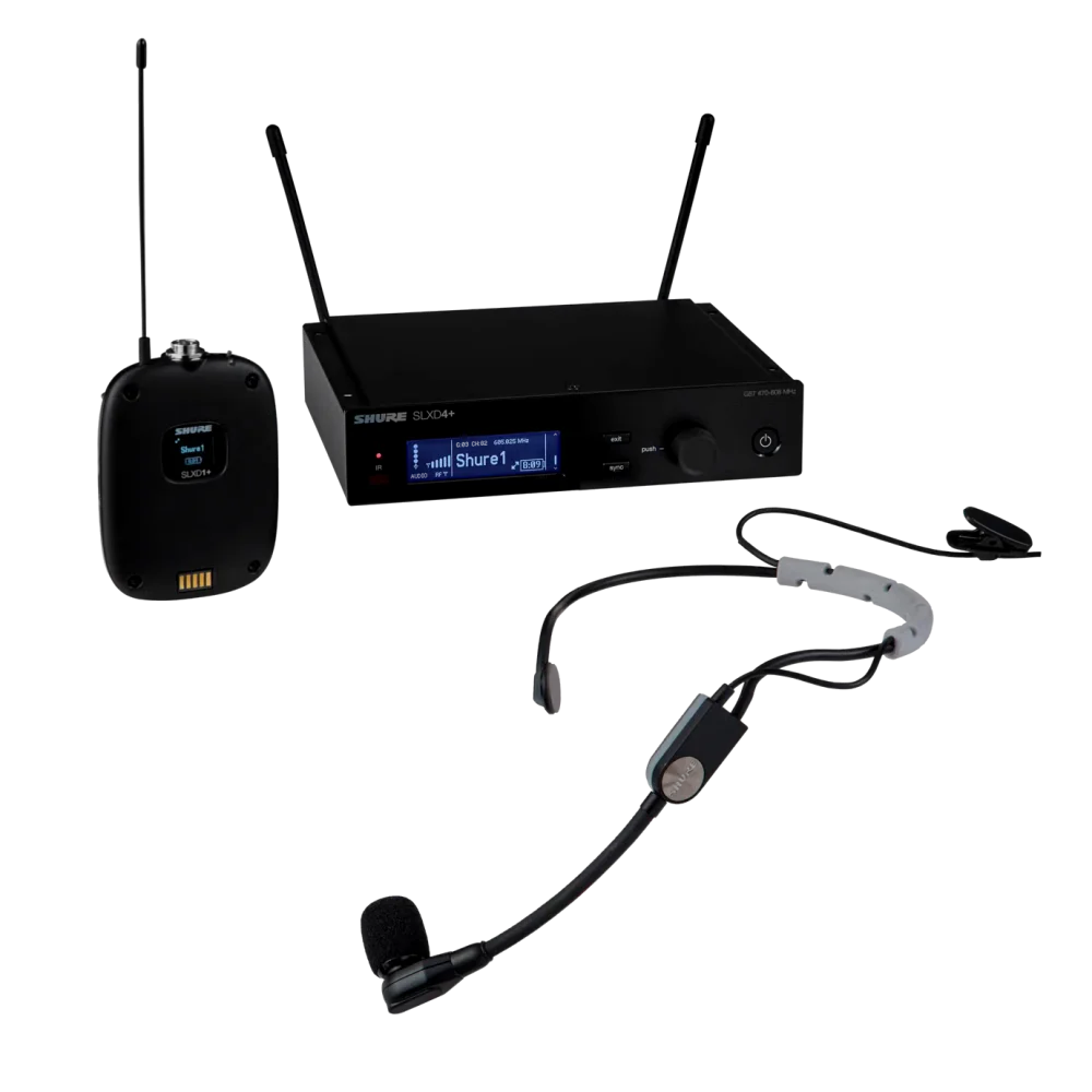 מערכת מיקרופון מדונה אלחוטית דגם SLXD14+/SM35 מבית Shure