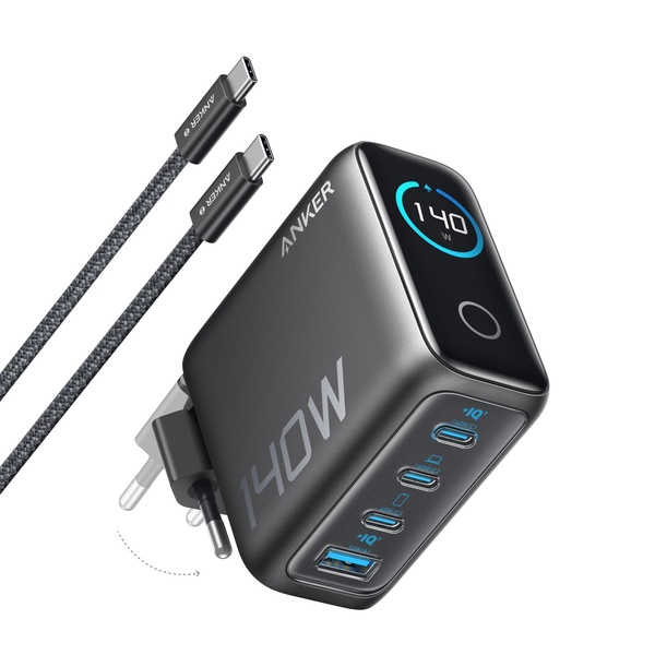 מטען קיר עוצמתי 4 יציאות Anker Zolo Charger 140W