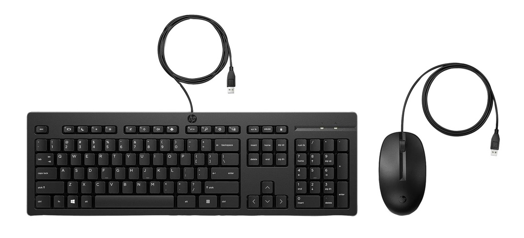 סט מקלדת ועכבר סט קומבו מקלדת+עכבר HP 225 Wired MSE and KB G2