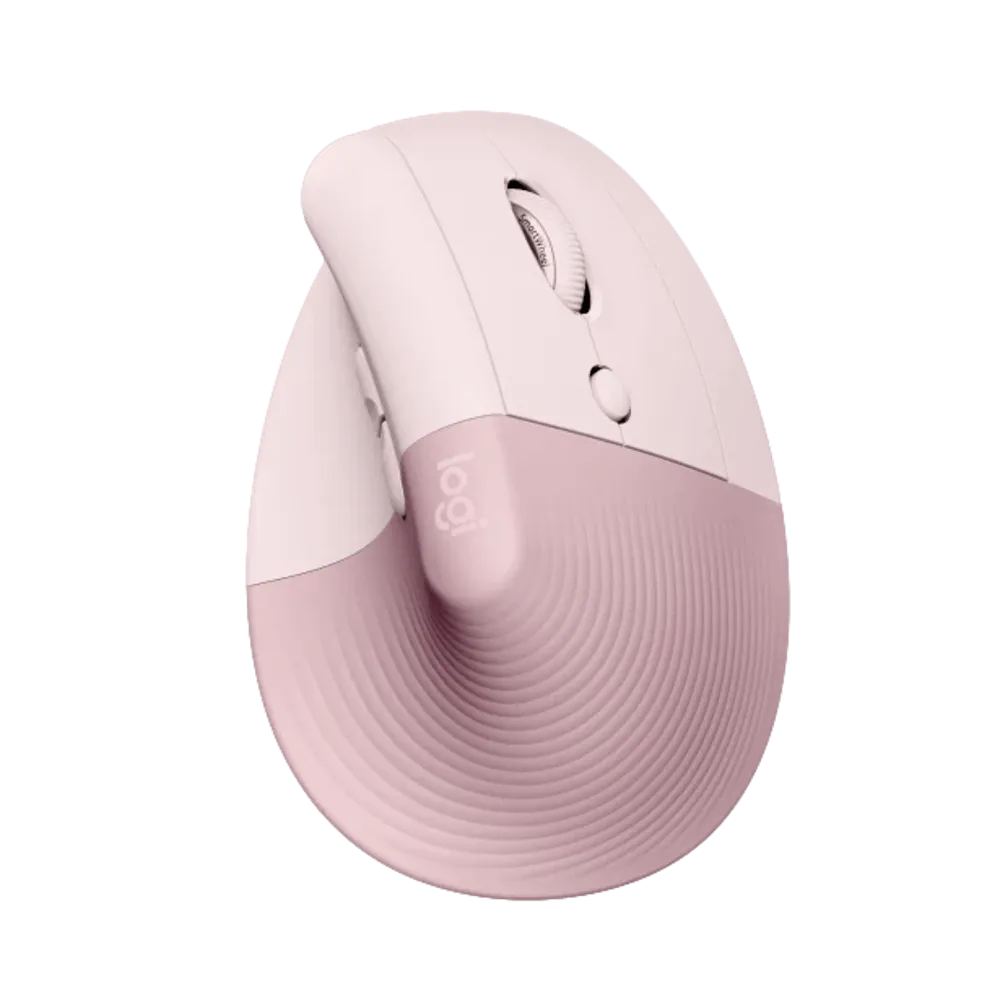 עכבר צבע ורוד- Logitech Lift Vertical Ergonomic