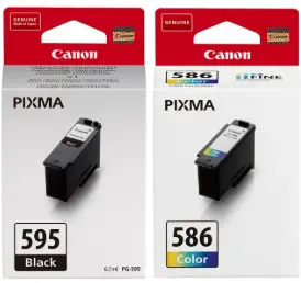 סט ראשי דיו מקוריים CANON PG-595 + CL-586